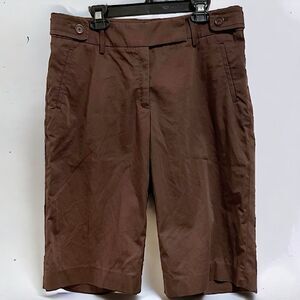 Facconable cotton spandex Bermuda shorts brown size 8